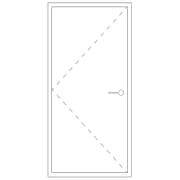 drawing of a minimal frame swing door