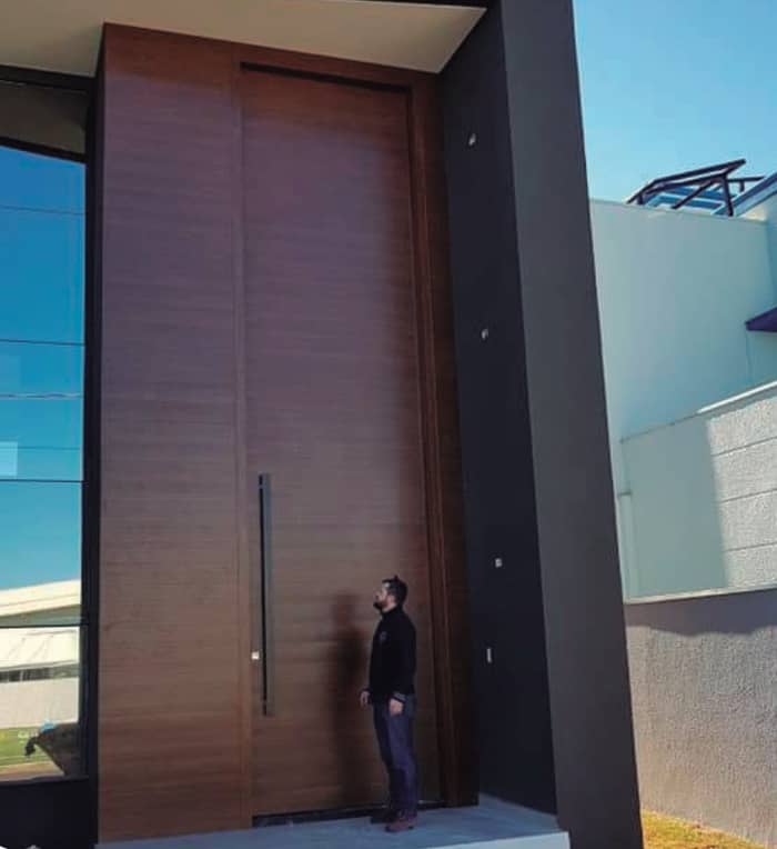 We are specialists in oversized entryways like this 20 foot pivot door
