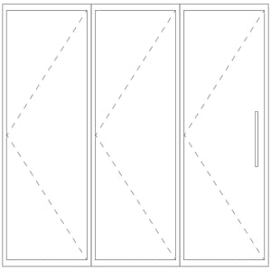 Representation of a lift/slide door
