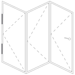 Representation of a folding door system