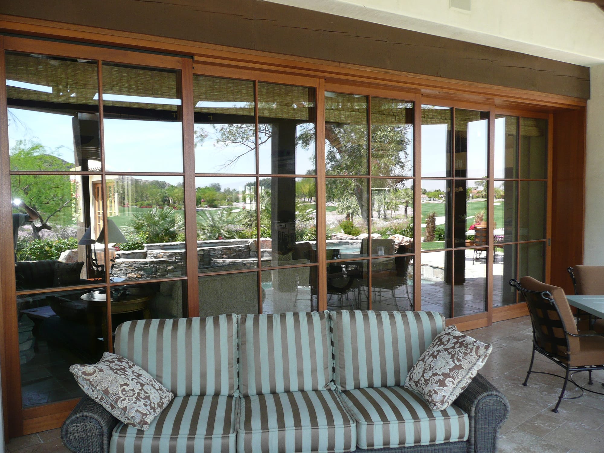 A wood lift slide pocket door system with narrow profiles by Veranda View