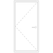 drawing of a minimal frame swing door