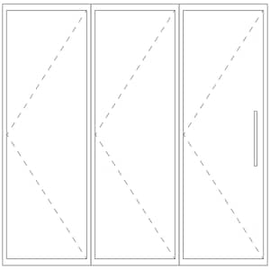 Representation of a lift/slide door